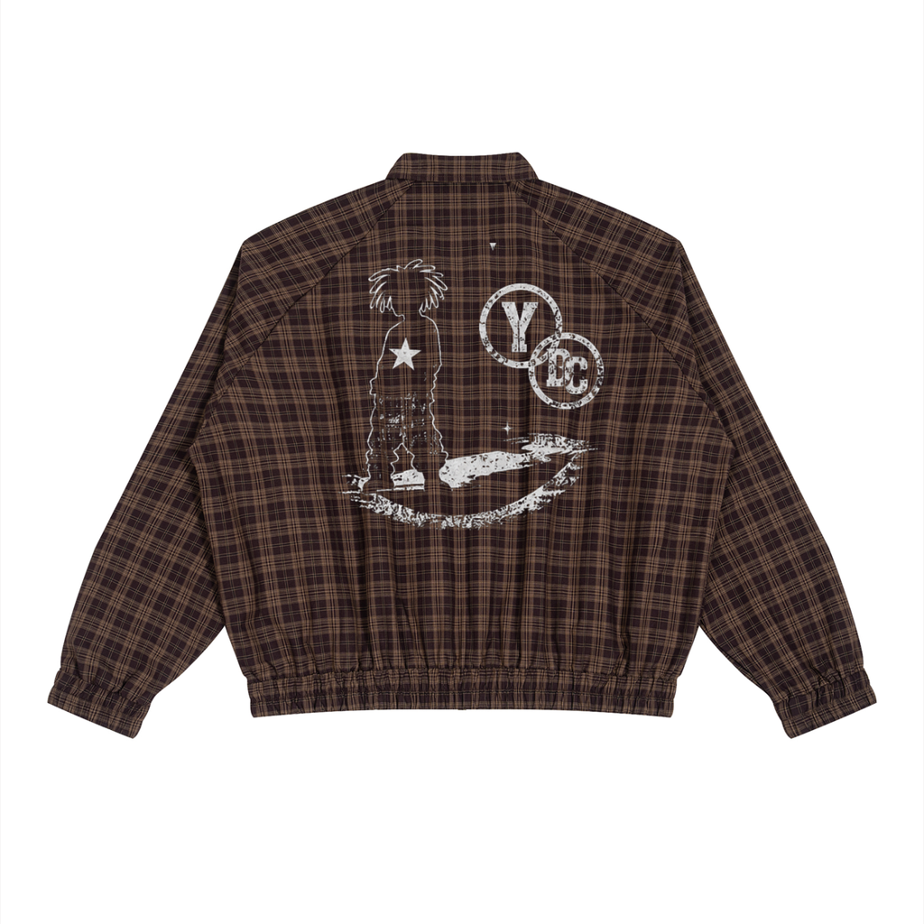 Unisex Plaid Full-Zip Track Jacket