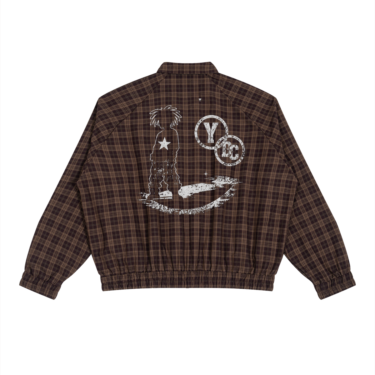 Unisex Plaid Full-Zip Track Jacket