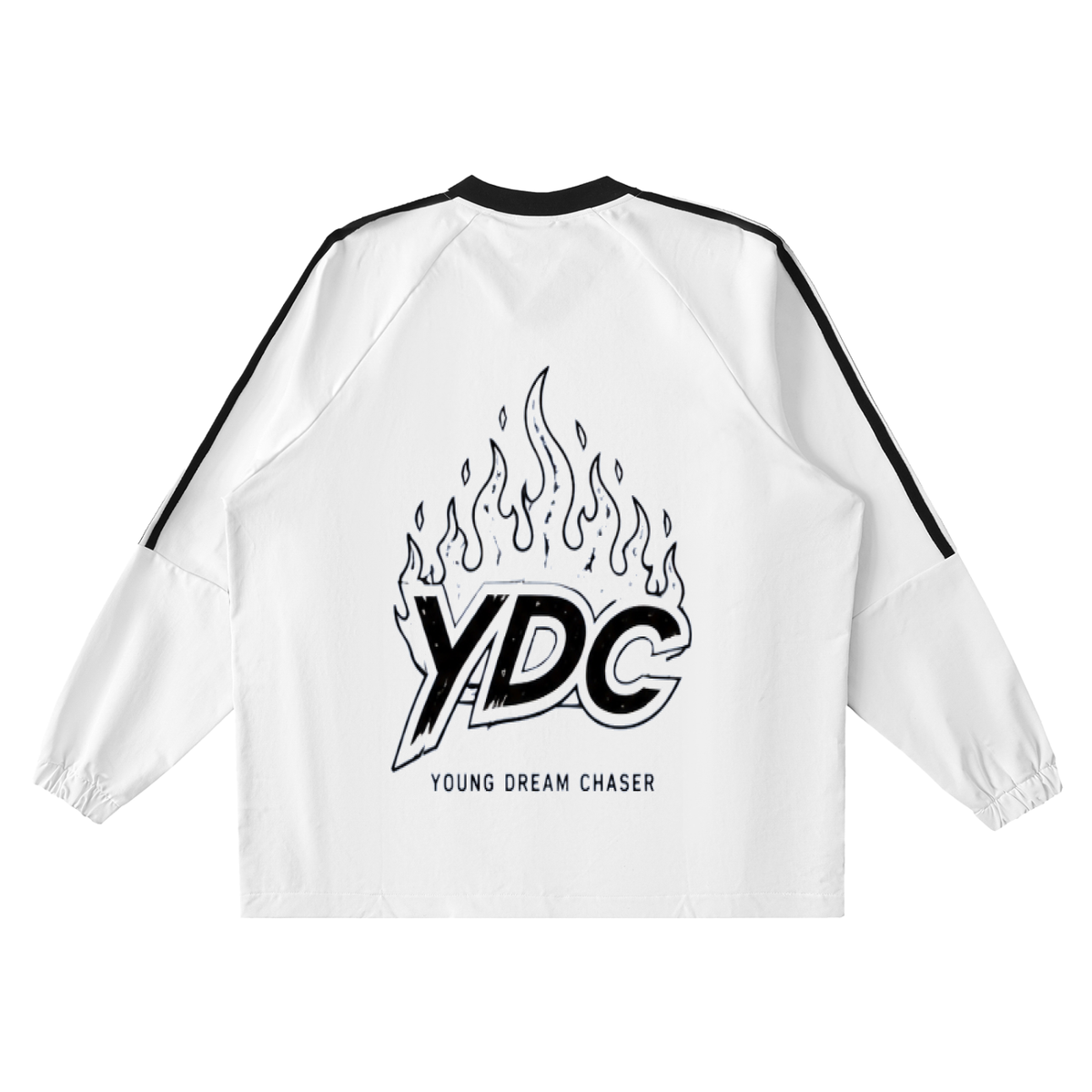 Color-Block V-Neck Long-Sleeve T-Shirt
