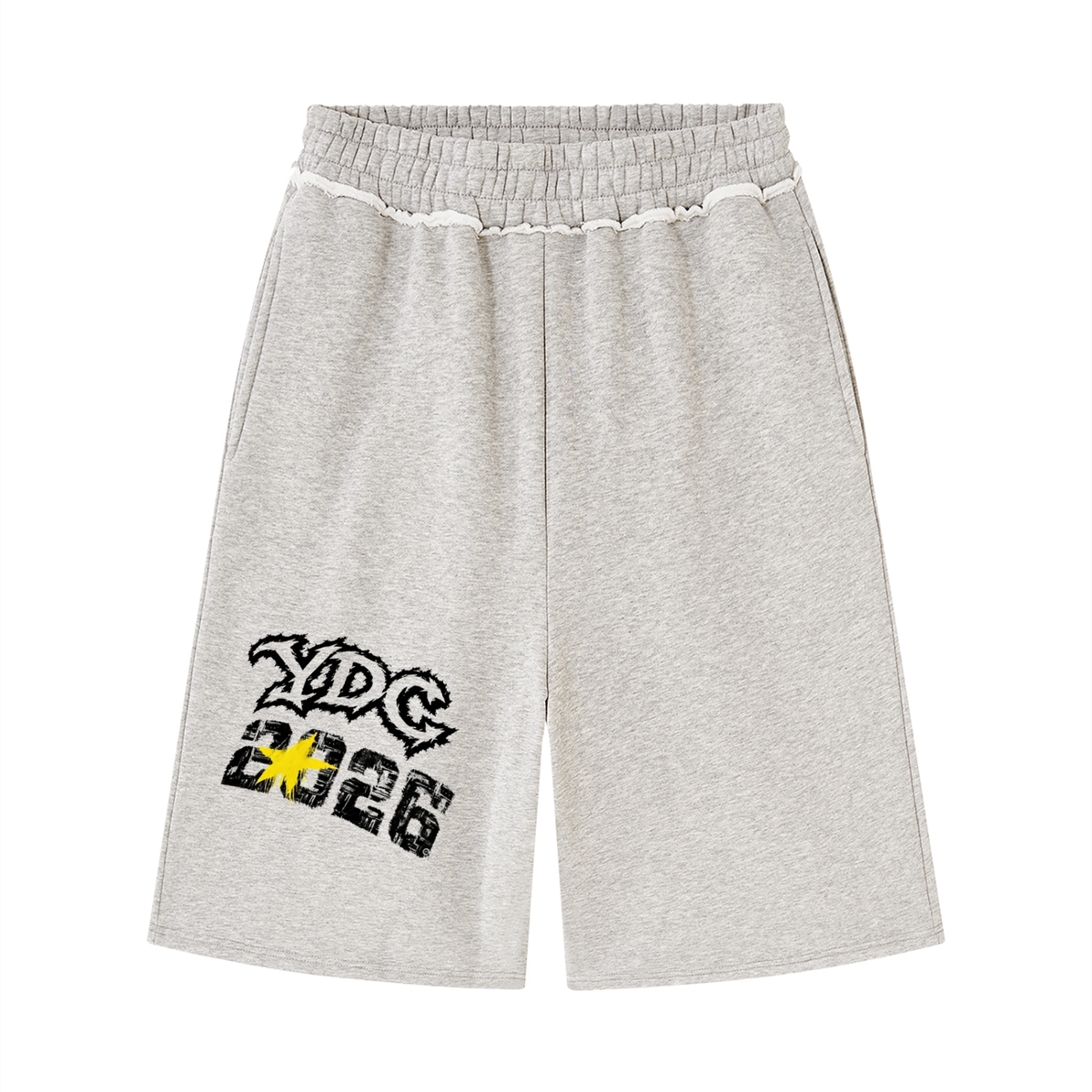 Unisex Raw Edge Fleece Shorts