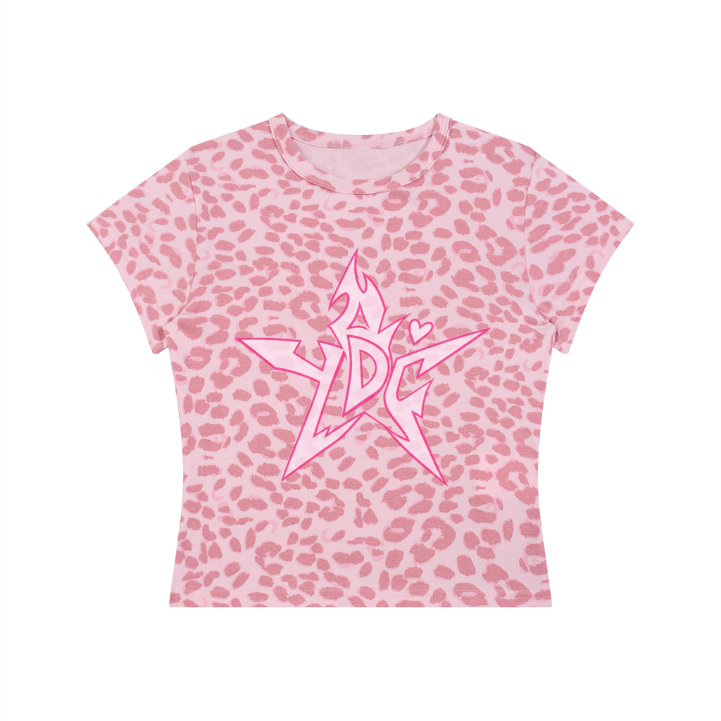 Women’s Leopard Print Crop T-Shirt