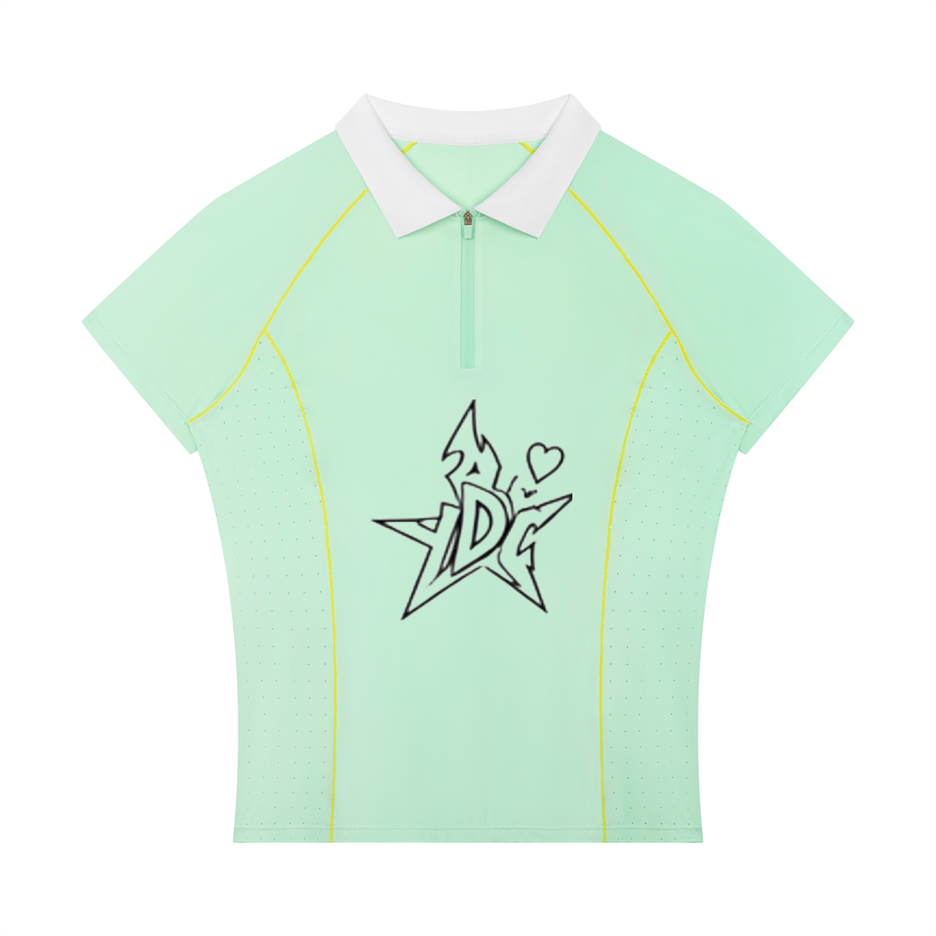 Women’s Slim Fit Quarter-Zip Polo Shirt
