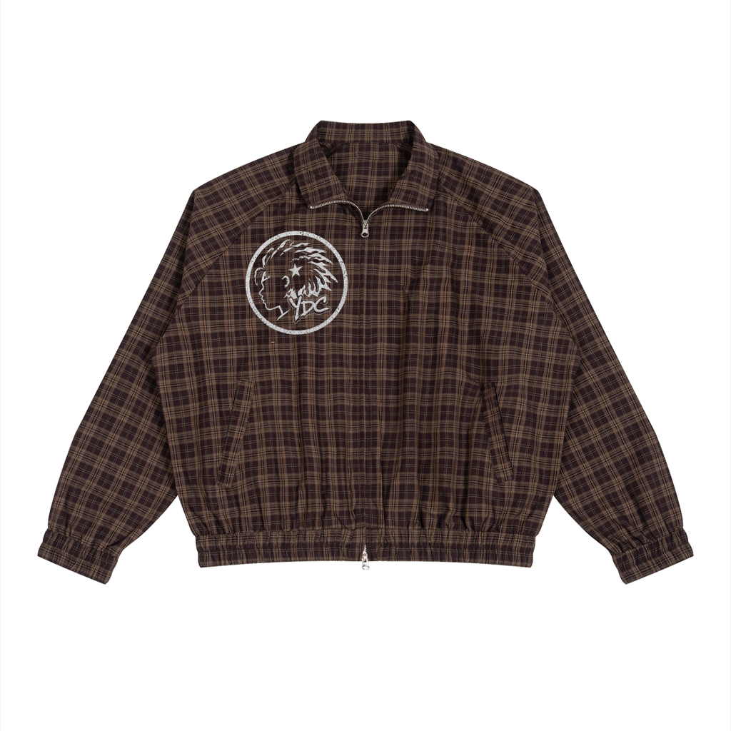 Unisex Plaid Full-Zip Track Jacket