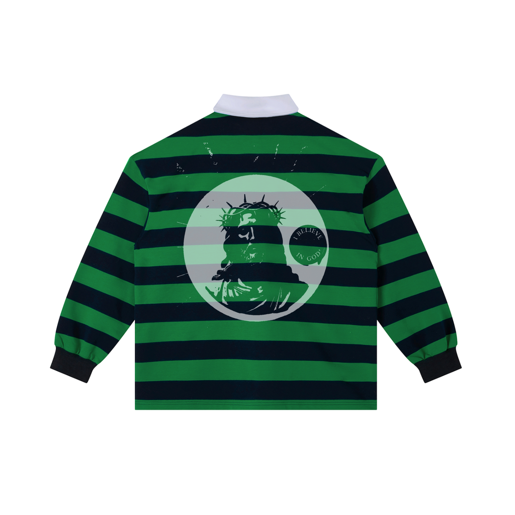Color Block Stripe Polo Shirt