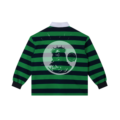 Color Block Stripe Polo Shirt