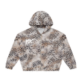 Unisex Vintage Wash Leopard Full Zip Hoodie