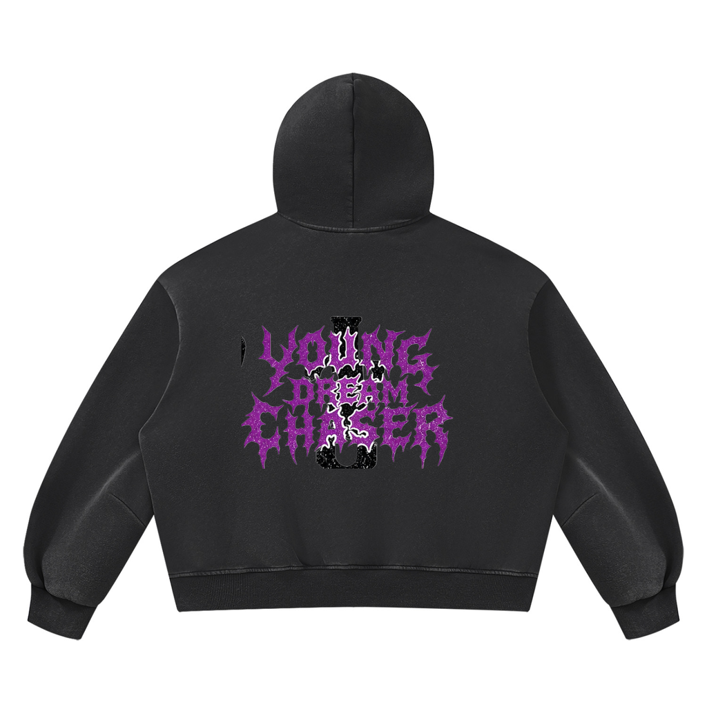 Unisex Vintage Wash Boxy Fleece Hoodie