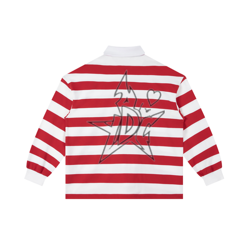 Color Block Stripe Polo Shirt