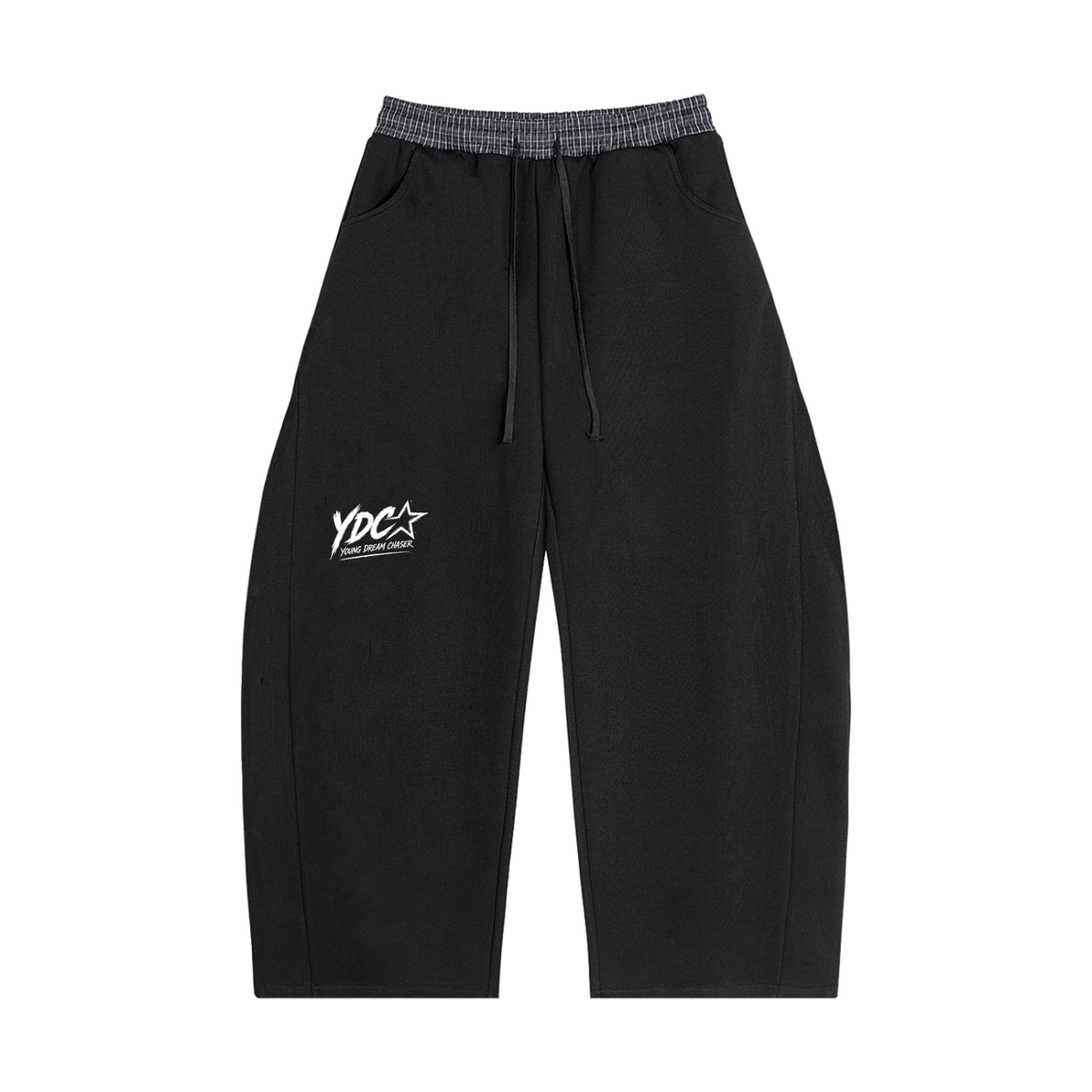Plaid Waistband Barrel Sweatpants